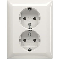 BASIC55 2-GANG SOCKET OUTLET WITH COVER PLATE